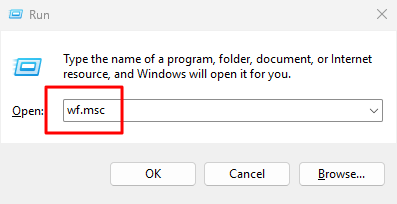 通过运行对话框打开Windows防火墙