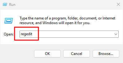 通过运行对话框打开注册表编辑器