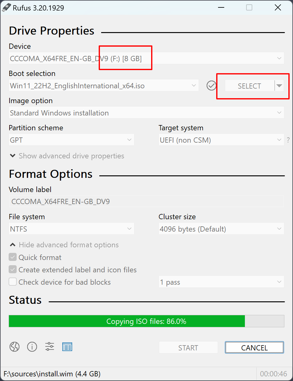 Rufus 主设置界面