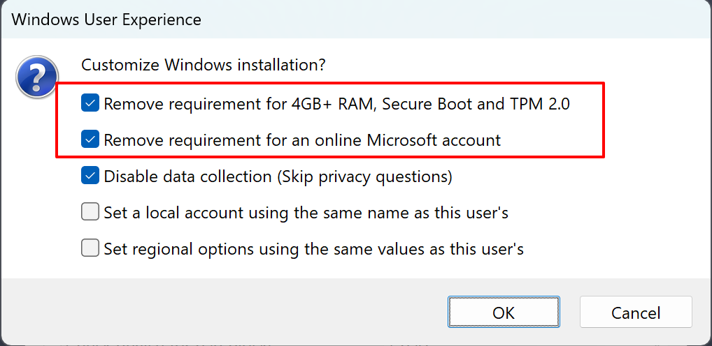 Rufus 用户体验设置